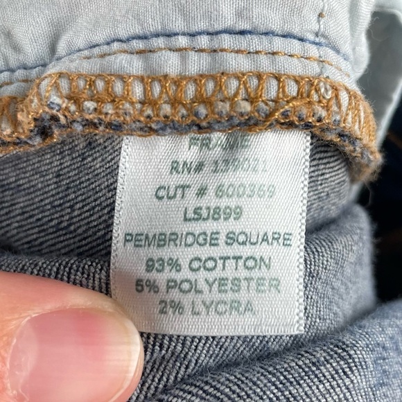 Frame Medium Wash Le Skinny de Jeanne Distressed Jeans - Picture 6 of 6